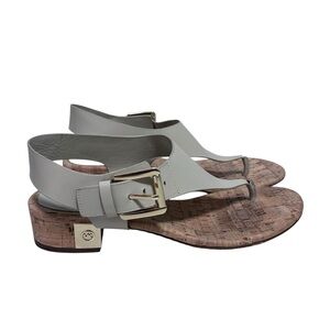 Michael Kors - Bone/Tan Robyn Sandals with Cork - 8.5